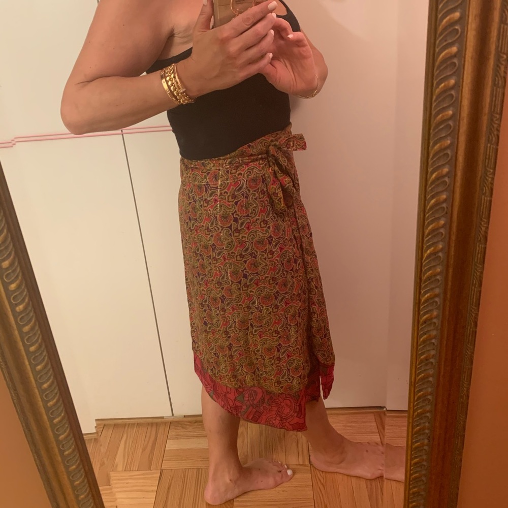 Jewel toned wrap skirt